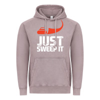 Vintage Zinc just sweep it! funny curling sports gift hoodie Vintage Hoodie - lanVoArt