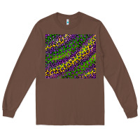 Chestnut mardi gras leopard background Long Sleeve Tee - RanaPortraitStore