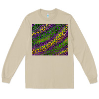 Mushroom mardi gras leopard background Long Sleeve Tee - RanaPortraitStore