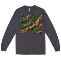 Smoke mardi gras leopard background Long Sleeve Tee - RanaPortraitStore