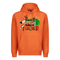 Carrot Christmas Teacher Pencil Premium Hoodie - FaDigitalArtStudio