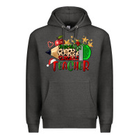 Charcoal Heather Christmas Teacher Pencil Premium Hoodie - FaDigitalArtStudio