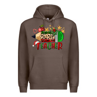 Coffee Christmas Teacher Pencil Premium Hoodie - FaDigitalArtStudio