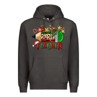 Smoke Christmas Teacher Pencil Premium Hoodie - FaDigitalArtStudio