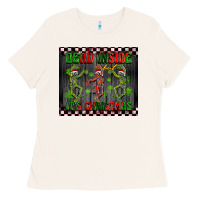 Bone dead inside but it's Christmas dancing skeletons Ladies Tee - BarkalooDesign