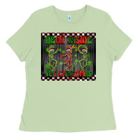 Matcha dead inside but it's Christmas dancing skeletons Ladies Tee - BarkalooDesign