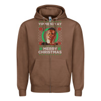 Chestnut Hot Trend Die Hard Christmas Yippie Ki Yay Zipper Hoodie - lanVoArt