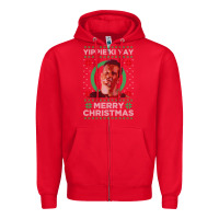 Red Hot Trend Die Hard Christmas Yippie Ki Yay Zipper Hoodie - lanVoArt