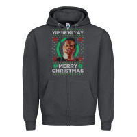 Smoke Hot Trend Die Hard Christmas Yippie Ki Yay Zipper Hoodie - lanVoArt