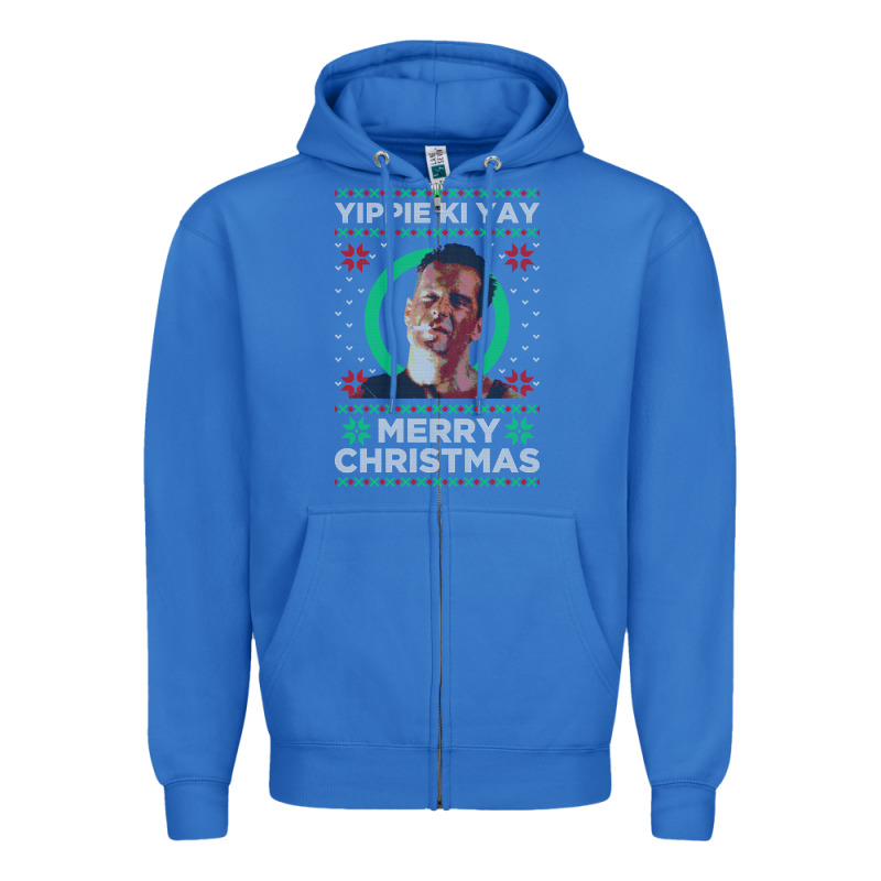 Hot Trend Die Hard Christmas Yippie Ki Yay Zipper Hoodie by lanVoArt | Teevron