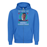 True Royal Hot Trend Die Hard Christmas Yippie Ki Yay Zipper Hoodie - lanVoArt