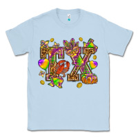 Dusty Blue Texas Mardi Gras Classic Tee - NancyCooperArtShop