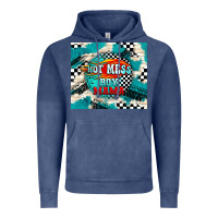 Vintage Denim hot mess boy mama with fire Vintage Hoodie - TumblerDesignByShophia