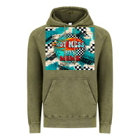 Vintage Olive hot mess boy mama with fire Vintage Hoodie - TumblerDesignByShophia
