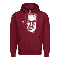 Burgundy Thurgood Black Leader Cool African Black History Month Gift Zipper Hoodie - lanVoArt