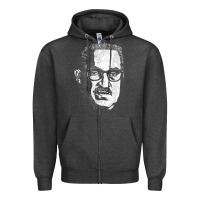 Charcoal Heather Thurgood Black Leader Cool African Black History Month Gift Zipper Hoodie - lanVoArt