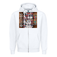 White happy easter Zipper Hoodie - CowhideDigitalArt