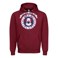 Burgundy bread and circuses   girl Zipper Hoodie - lanVoArt