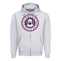 Heather Grey bread and circuses   girl Zipper Hoodie - lanVoArt