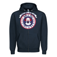 Navy bread and circuses   girl Zipper Hoodie - lanVoArt