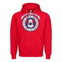 Red bread and circuses   girl Zipper Hoodie - lanVoArt