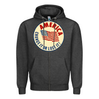 Charcoal Heather america change it or lose it   stars Zipper Hoodie - lanVoArt