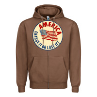 Chestnut america change it or lose it   stars Zipper Hoodie - lanVoArt