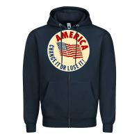 Navy america change it or lose it   stars Zipper Hoodie - lanVoArt