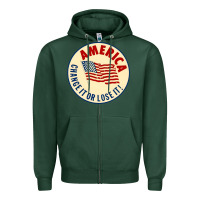 Sports Green america change it or lose it   stars Zipper Hoodie - lanVoArt