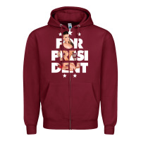 Burgundy christy mack for president   gift Zipper Hoodie - lanVoArt