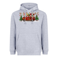 Heather Grey Christmas Gnome Truck Heavyweight Hoodie - Artiststas
