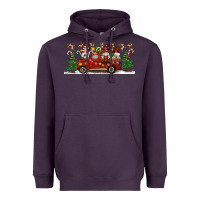 Plum Christmas Gnome Truck Heavyweight Hoodie - Artiststas