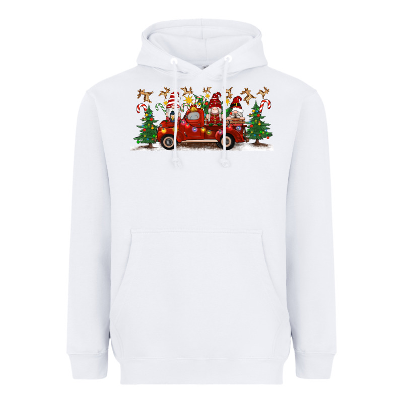 Christmas Gnome Truck Heavyweight Hoodie by Artiststas | Teevron