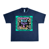 Navy fueled by ıced coffee and anxiety Urban Heavy Tee - TumblerDesignByShophia