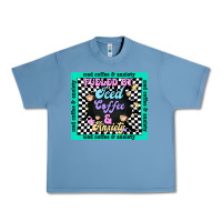 Pebble Blue fueled by ıced coffee and anxiety Urban Heavy Tee - TumblerDesignByShophia