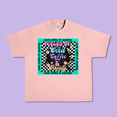 Fueled By ıced Coffee And Anxiety Urban Heavy Tee Designed By Tumblerdesignbyshophia