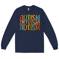 Navy western autism Long Sleeve Tee - CowGirlArtShop