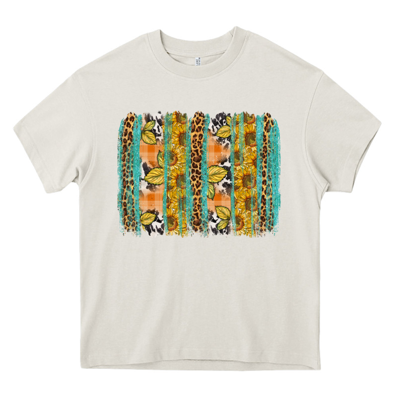 Fall Sunflower Brushstroke Heavy Core Tee by BundleAndBundleShop | Teevron