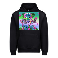 Black aloha stitch Urban Hoodie - AdoDesignShop