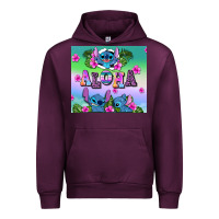 Mauve Wine aloha stitch Urban Hoodie - AdoDesignShop