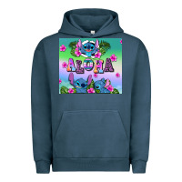 Pigment Midnight Navy aloha stitch Urban Hoodie - AdoDesignShop