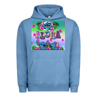 Pigment Pebble Blue aloha stitch Urban Hoodie - AdoDesignShop
