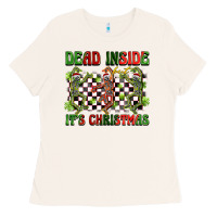 Bone dead inside but it's christmas dancing skeletons Ladies Tee - BarkalooDesign