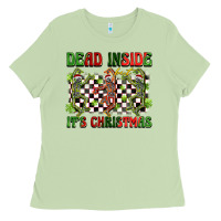Matcha dead inside but it's christmas dancing skeletons Ladies Tee - BarkalooDesign