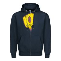 Navy Hot Trend Graffiti Spray Paint Tip Art Street Art Urban 80S 90S Hiphop Zipper Hoodie - lanVoArt