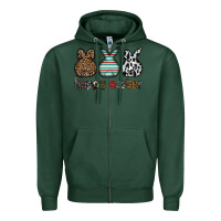 Sports Green Happy Easter Zipper Hoodie - CowhideDigitalArt