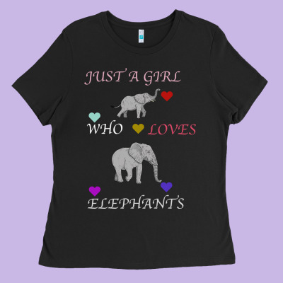 Just A Girl Who Loves Elephants Ladies Tee Designed By Bettercallsaul