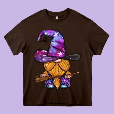 Witch Gnome With Broom Heavy Core Tee Designed By Bundleandbundleshop