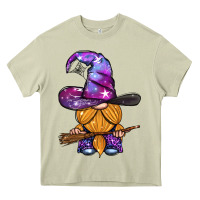 Mossy witch gnome with broom Heavy Core Tee - BundleAndBundleShop