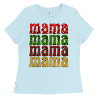 Baby Blue Christmas mama Ladies Tee - BarkalooDesign